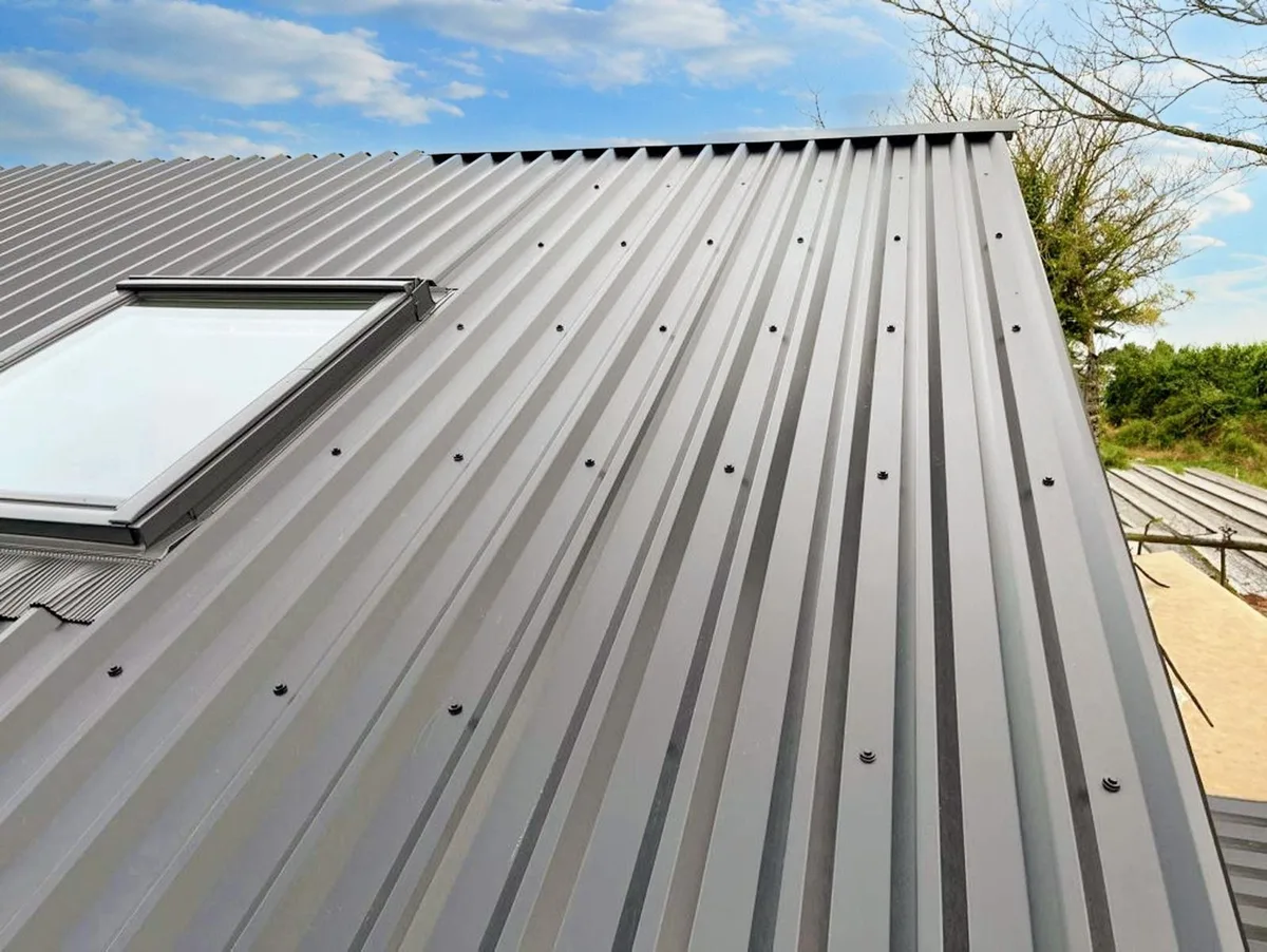 Profiled metal roof with a rooflight
