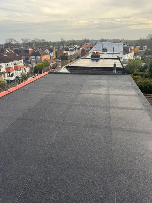 Torch-on felt roof surface