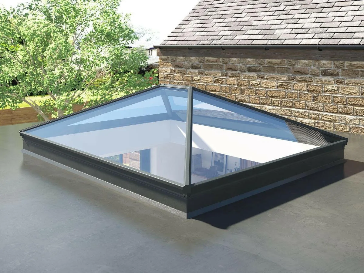 Glazed roof lantern on a flat roof