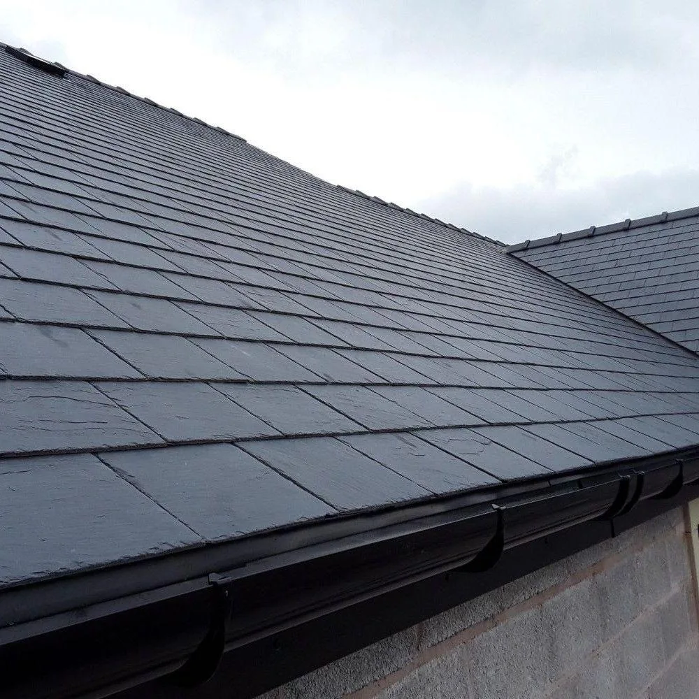 Slate roof edge and eaves detail